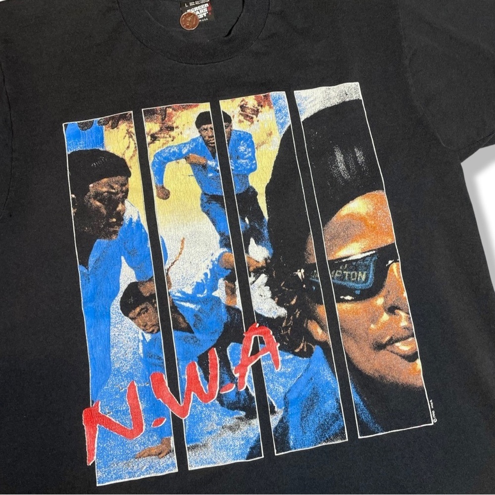 Rare Made In USA Single Stitch Vintage 1990 NWA 100 Miles And Runnin Rap Tee - Picture 3 of 7